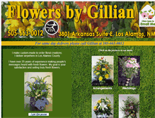 Tablet Screenshot of flowersbygillian.net